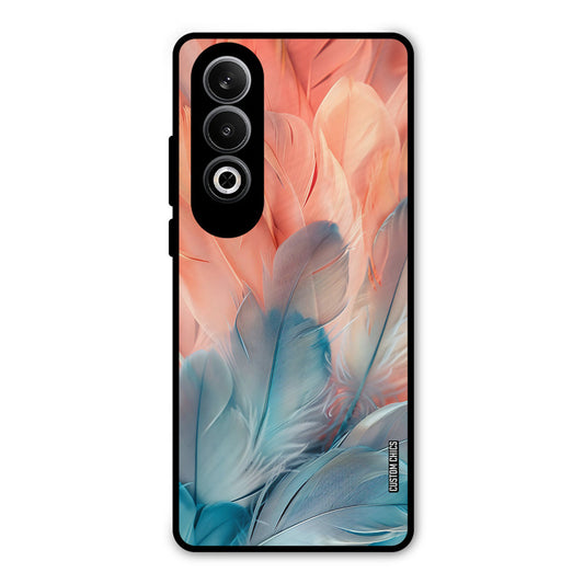 Orange Blue Feather OnePlus Nord CE4 Mobile Back Cover - Aesthetic PrintShield Case