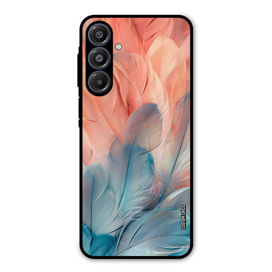 Orange Blue Feather Samsung Galaxy A16 5G Mobile Back Cover - Aesthetic PrintShield Case