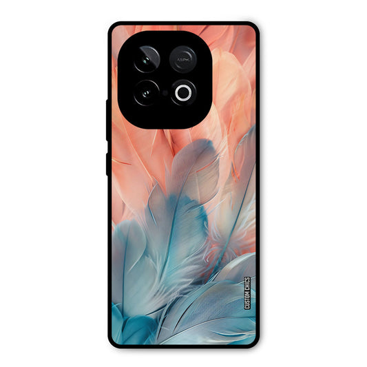 Orange Blue Feather iQOO Neo 10 Mobile Back Cover - Aesthetic PrintShield Case