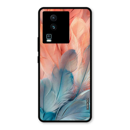 Orange Blue Feather IQOO Neo 7 Pro Mobile Back Cover - Aesthetic PrintShield Case