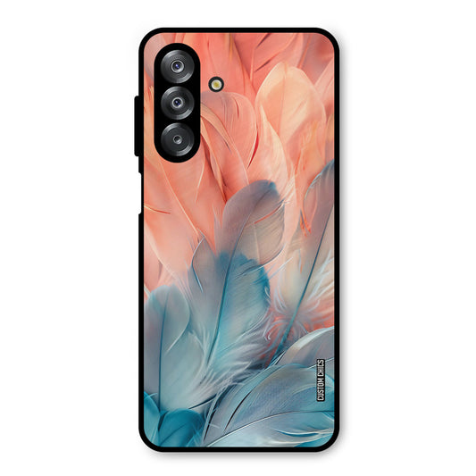 Orange Blue Feather Samsung Galaxy A26 Mobile Back Cover - Aesthetic PrintShield Case