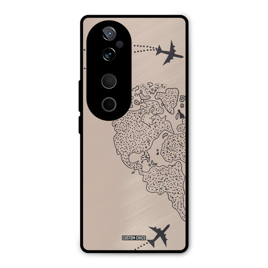 Other Half map Vivo V40 Mobile Back Cover - Cute PrintShield Case