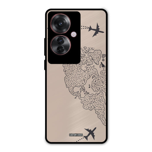 Other Half map Oppo F25 Pro Mobile Back Cover - Cute PrintShield Case