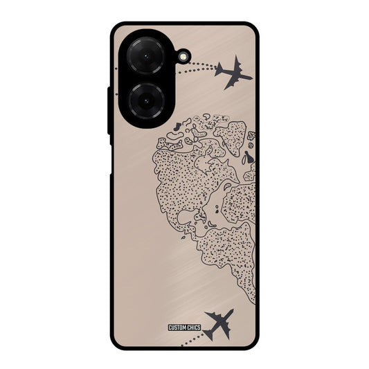 Other Half map Poco C71 Mobile Back Cover - Cute PrintShield Case