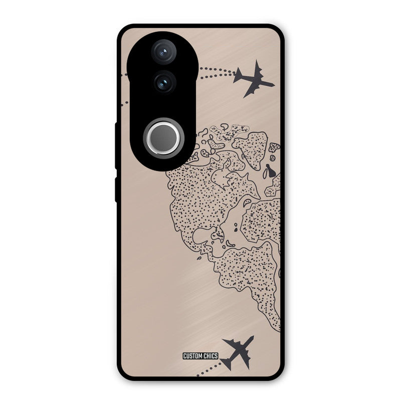 Other Half map Vivo V50 Mobile Back Cover - Cute PrintShield Case
