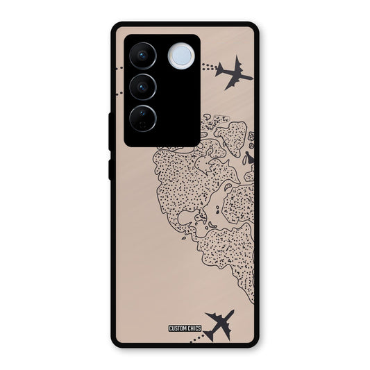 Other Half map Vivo V27 Pro Mobile Back Cover - Cute PrintShield Case