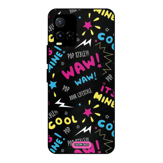 Paper Pop Vivo Y33s Mobile Back Cover - Aesthetic PrintShield Case