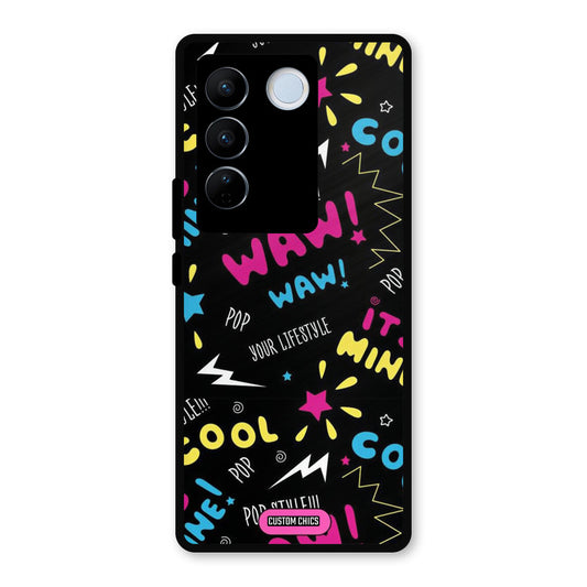 Paper Pop Vivo V27 Pro Mobile Back Cover - Aesthetic PrintShield Case
