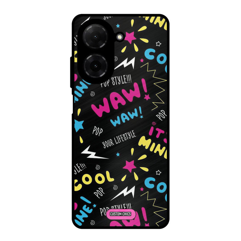 Paper Pop Poco C71 Mobile Back Cover - Aesthetic PrintShield Case
