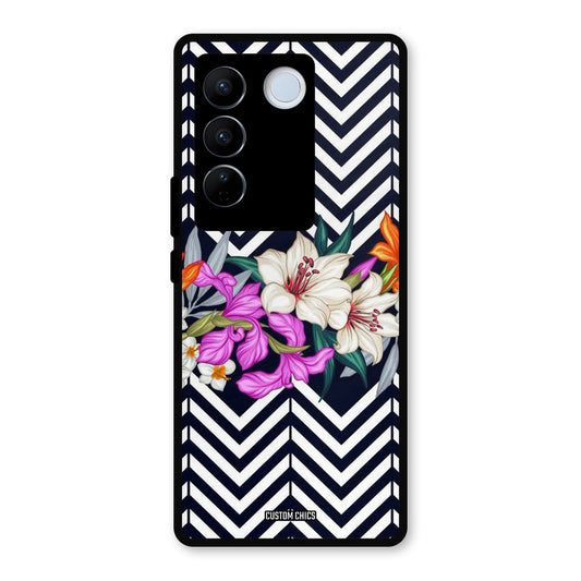 Pattern Flower Vivo V27 Pro Mobile Back Cover - Aesthetic PrintShield Case