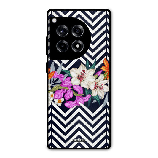 Pattern Flower OnePlus 12R Mobile Back Cover - Aesthetic PrintShield Case