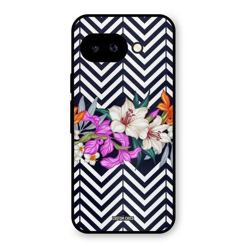 Pattern Flower Google Pixel 9A Mobile Back Cover - Aesthetic PrintShield Case