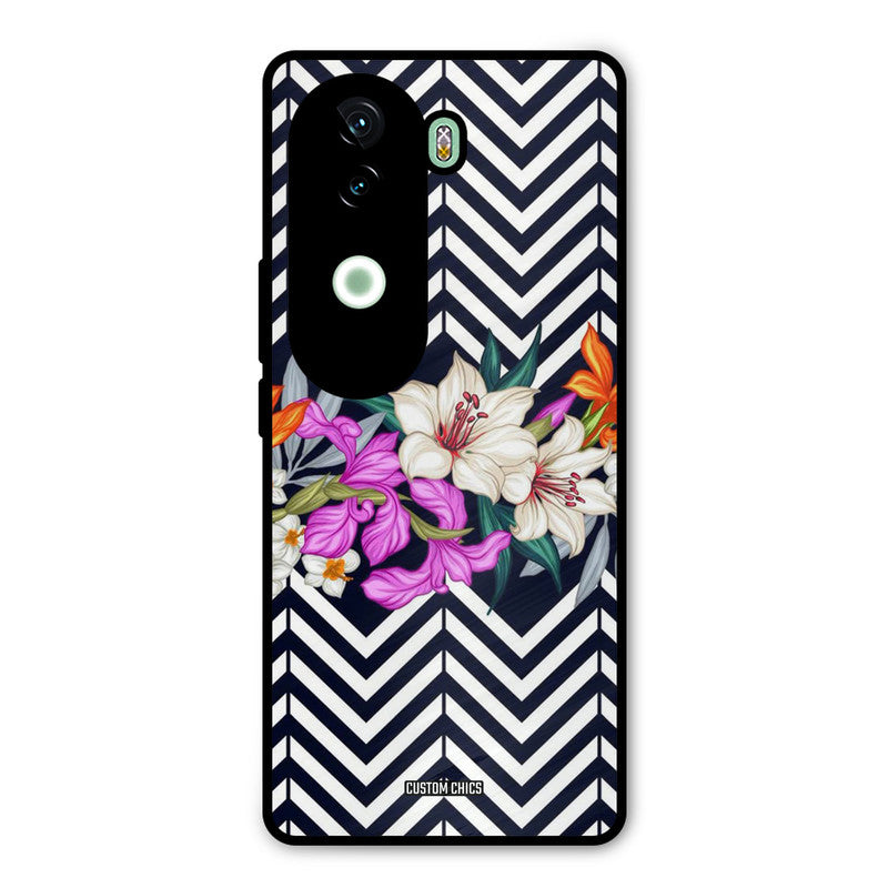 Pattern Flower Vivo V40e Mobile Back Cover - Aesthetic PrintShield Case