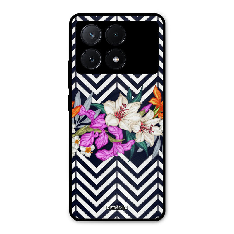 Pattern Flower Poco X6 Pro Mobile Back Cover - Aesthetic PrintShield Case