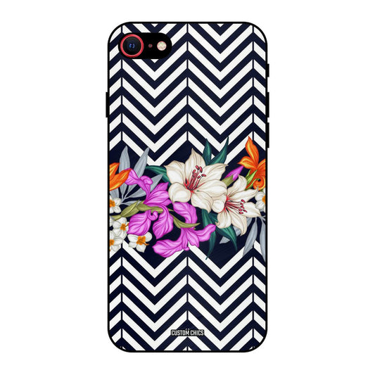 Pattern Flower iPhone SE 2020 Mobile Back Cover - Aesthetic PrintShield Case