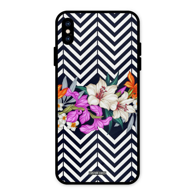 Pattern Flower iPhone XS Max Mobile Back Cover - Aesthetic PrintShield Case