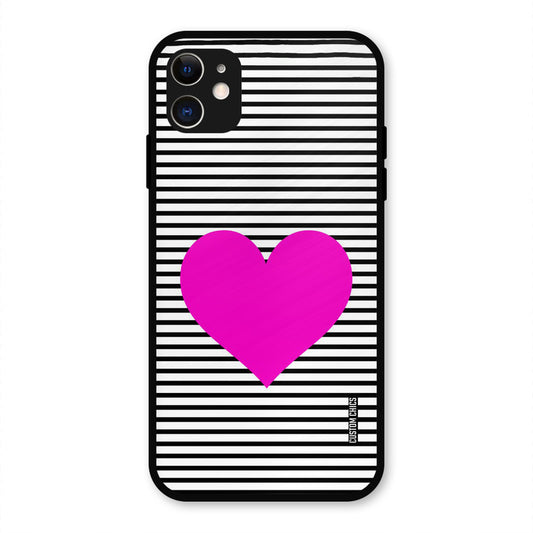 Pattern heart IPhone 11 Mobile Back Cover - Aesthetic PrintShield Case