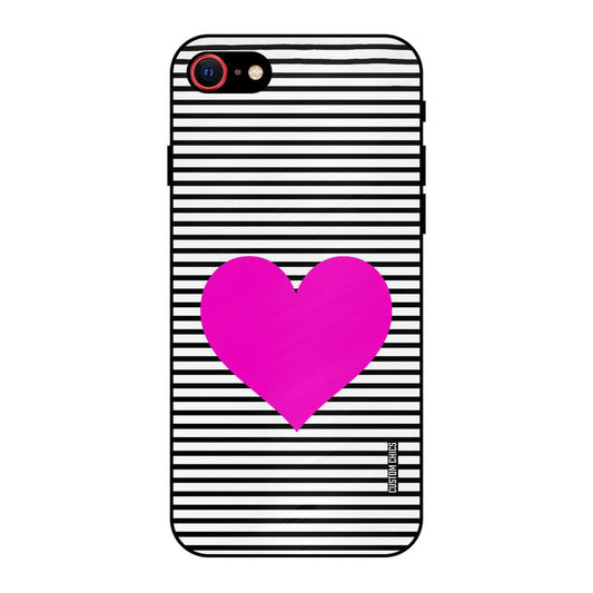 Pattern heart iPhone SE 2020 Mobile Back Cover - Aesthetic PrintShield Case