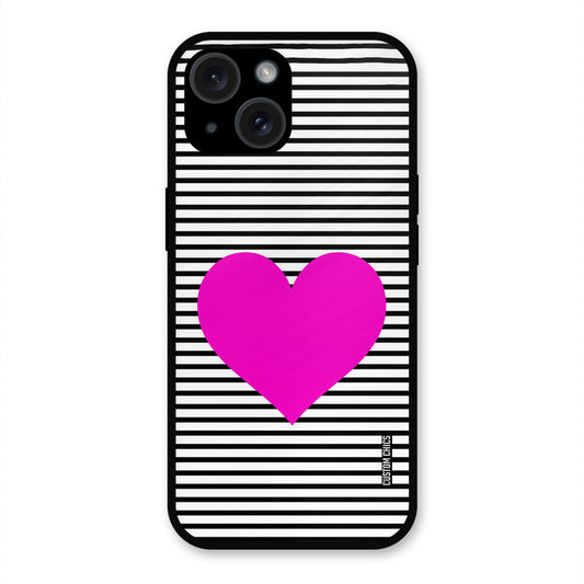 Pattern heart iPhone 15 Mobile Back Cover - Aesthetic PrintShield Case