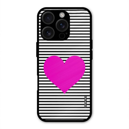 Pattern heart iPhone 16 Pro Mobile Back Cover - Aesthetic PrintShield Case