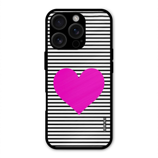 Pattern heart iPhone 16 Pro Mobile Back Cover - Aesthetic PrintShield Case