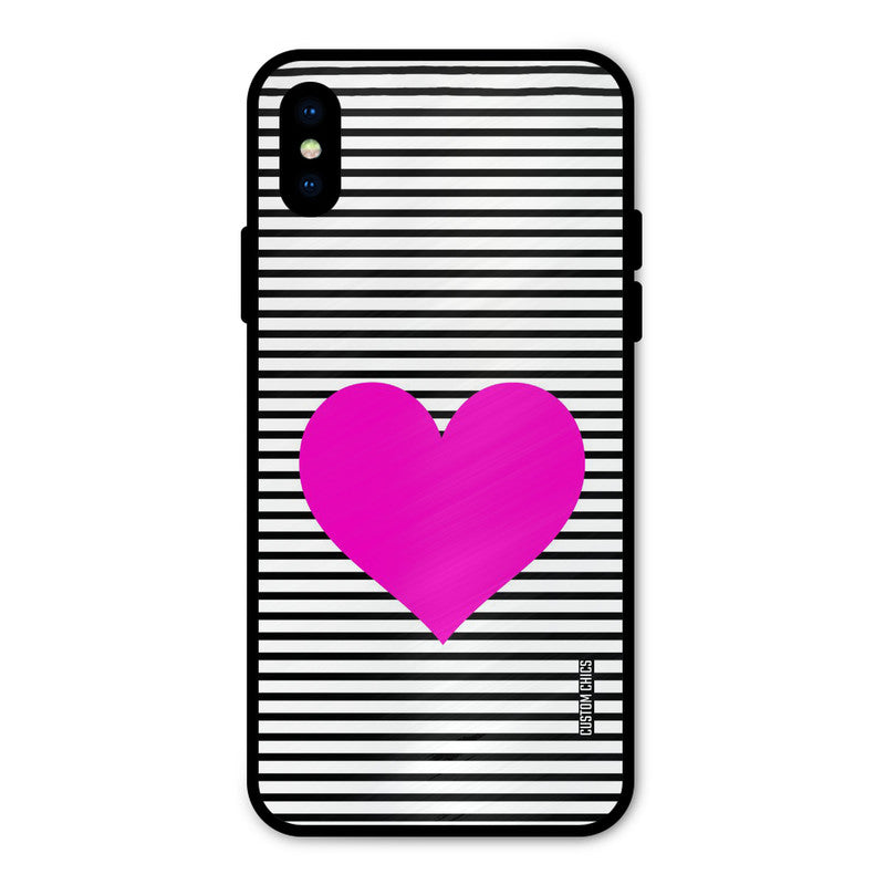 Pattern heart iPhone X Mobile Back Cover - Aesthetic PrintShield Case