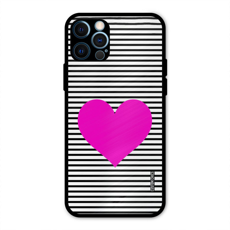 Pattern heart IPhone 12 Pro Mobile Back Cover - Aesthetic PrintShield Case