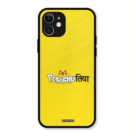 Pickachutiya iPhone 12 Mobile Back Cover - Typography PrintShield Case