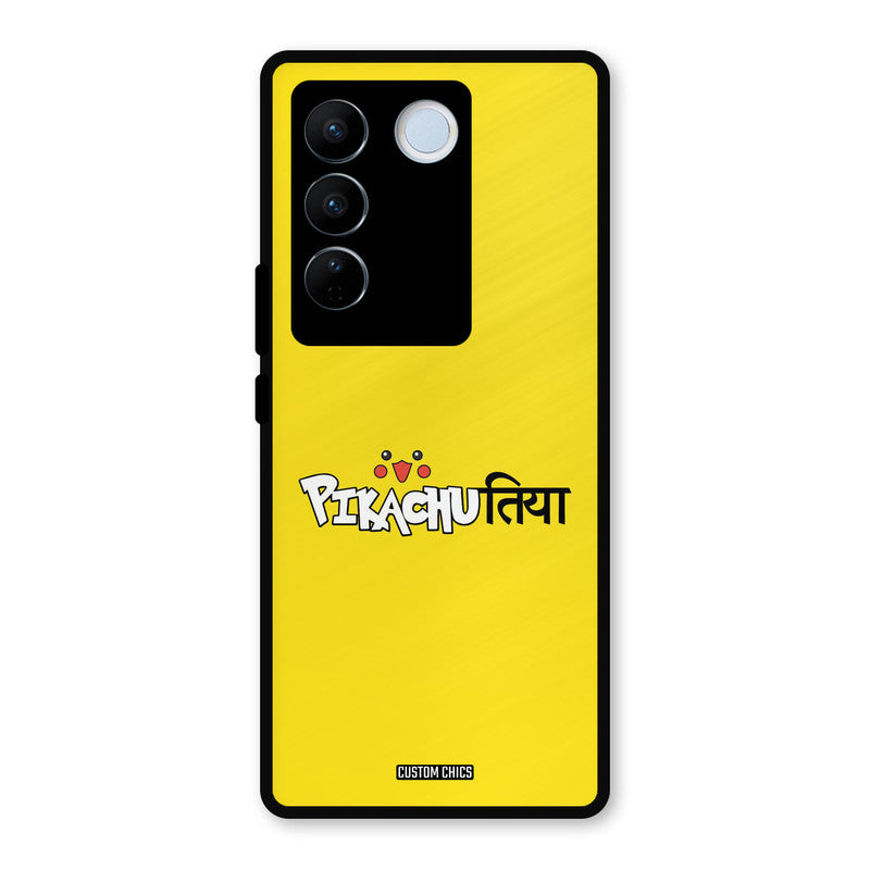Pickachutiya Vivo V27 Pro Mobile Back Cover - Typography PrintShield Case