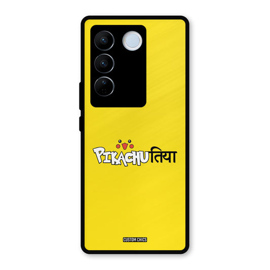 Pickachutiya Vivo V27 Pro Mobile Back Cover - Typography PrintShield Case