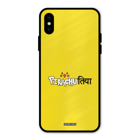 Pickachutiya iPhone X Mobile Back Cover - Typography PrintShield Case