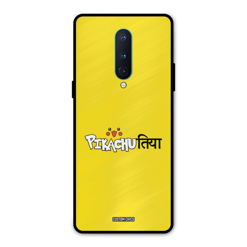 Pickachutiya Oneplus 8 Mobile Back Cover - Typography PrintShield Case