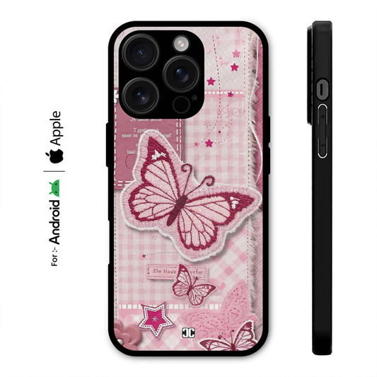Pink Butterfly Case – Premium PrintShield Mobile Cover