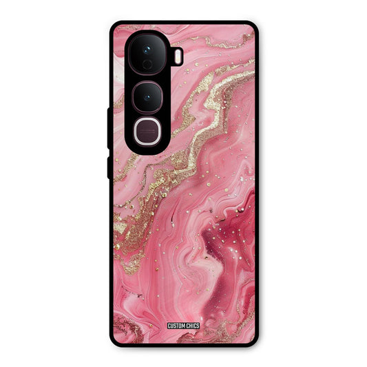 Pink Glitter Vivo Y400 Pro Mobile Back Cover - Aesthetic PrintShield Case