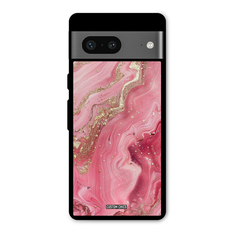 Pink Glitter Google Pixel 7 Mobile Back Cover - Aesthetic PrintShield Case