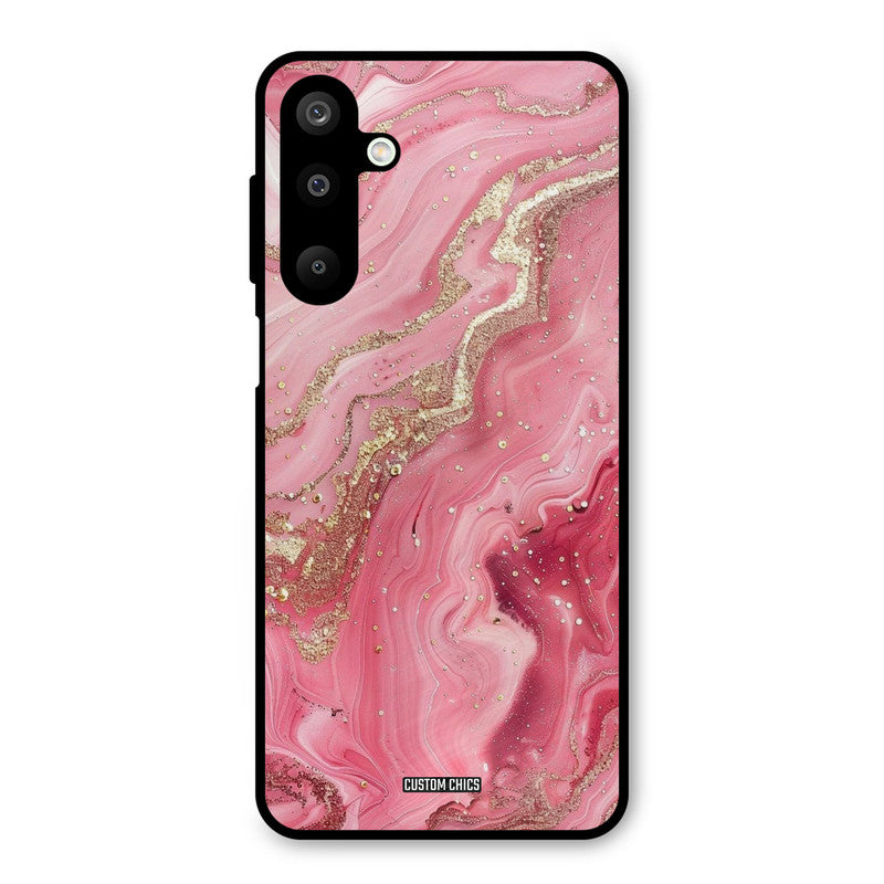 Pink Glitter Samsung Galaxy M16 Mobile Back Cover - Aesthetic PrintShield Case