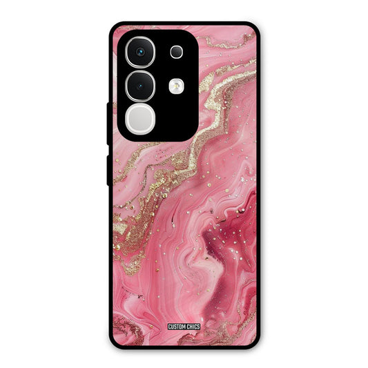 Pink Glitter Vivo T4x Mobile Back Cover - Aesthetic PrintShield Case