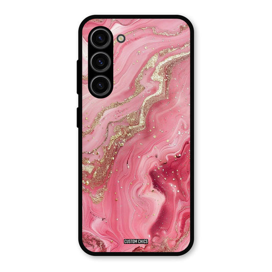 Pink Glitter Samsung Galaxy S23 Mobile Back Cover - Aesthetic PrintShield Case