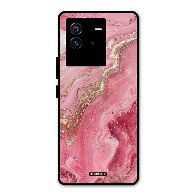 Pink Glitter iQOO Neo 6 5G Mobile Back Cover - Aesthetic PrintShield Case