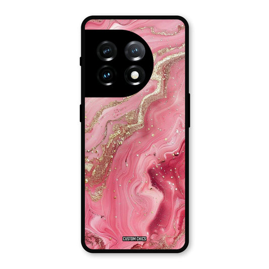 Pink Glitter OnePlus 11 Mobile Back Cover - Aesthetic PrintShield Case