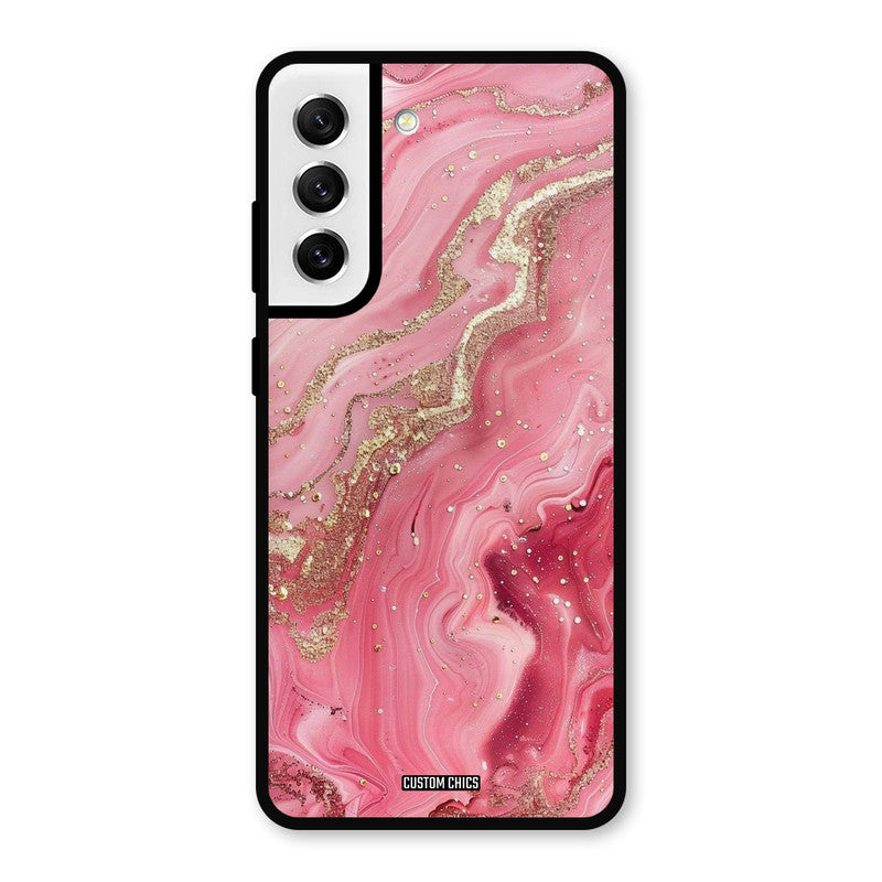 Pink Glitter Samsung Galaxy S21 FE 5G Mobile Back Cover - Aesthetic PrintShield Case