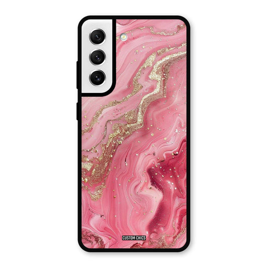 Pink Glitter Samsung Galaxy S21 FE 5G Mobile Back Cover - Aesthetic PrintShield Case