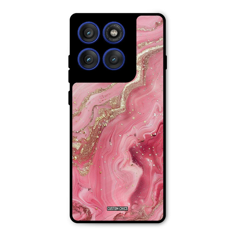 Pink Glitter Motorola Edge 60 Pro Mobile Back Cover - Aesthetic PrintShield Case
