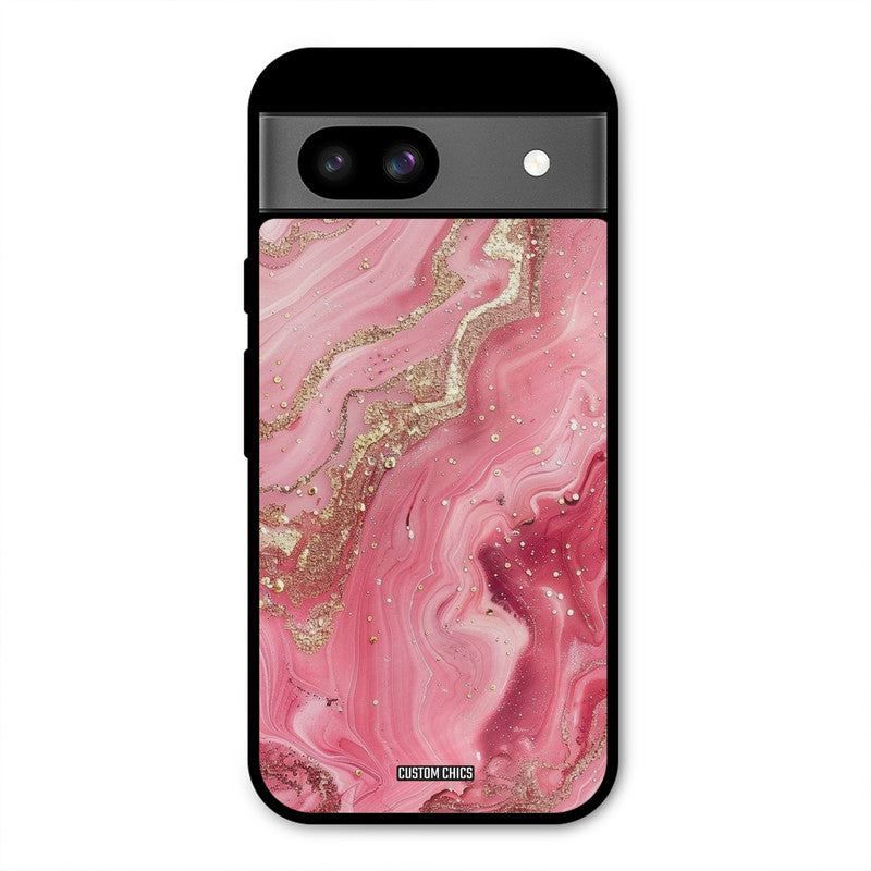 Pink Glitter Google Pixel 8a Mobile Back Cover - Aesthetic PrintShield Case