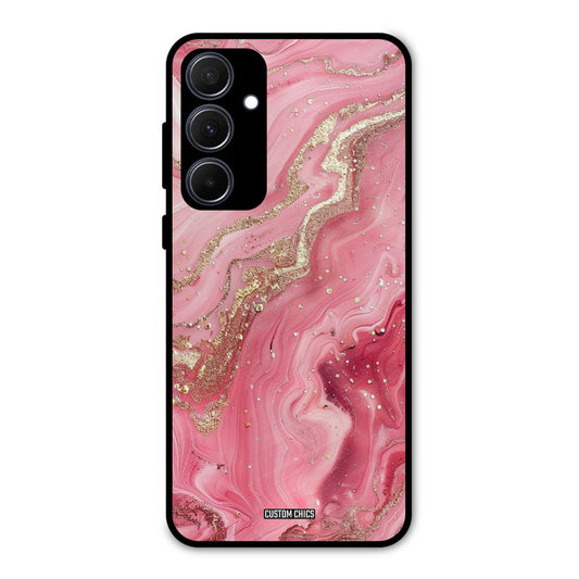 Pink Glitter Samsung Galaxy A35 5G Mobile Back Cover - Aesthetic PrintShield Case