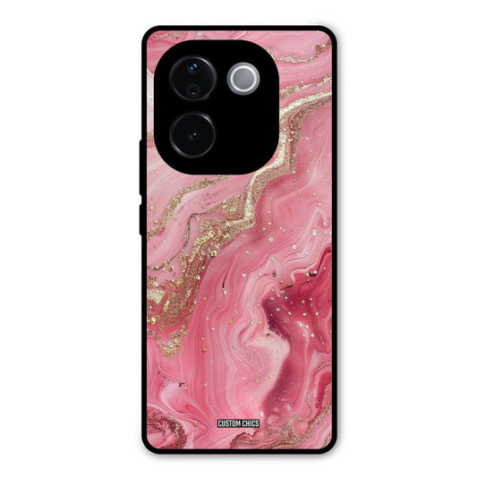 Pink Glitter Vivo T3 Pro Mobile Back Cover - Aesthetic PrintShield Case