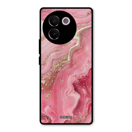 Pink Glitter Vivo V30e Mobile Back Cover - Aesthetic PrintShield Case
