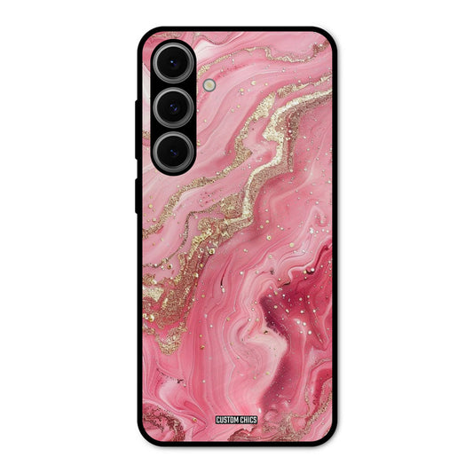 Pink Glitter Samsung Galaxy S24 FE Mobile Back Cover - Aesthetic PrintShield Case