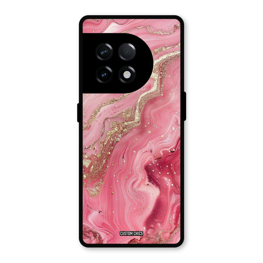 Pink Glitter OnePlus 11R Mobile Back Cover - Aesthetic PrintShield Case