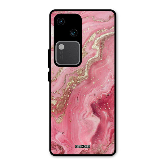 Pink Glitter Vivo V30 Mobile Back Cover - Aesthetic PrintShield Case